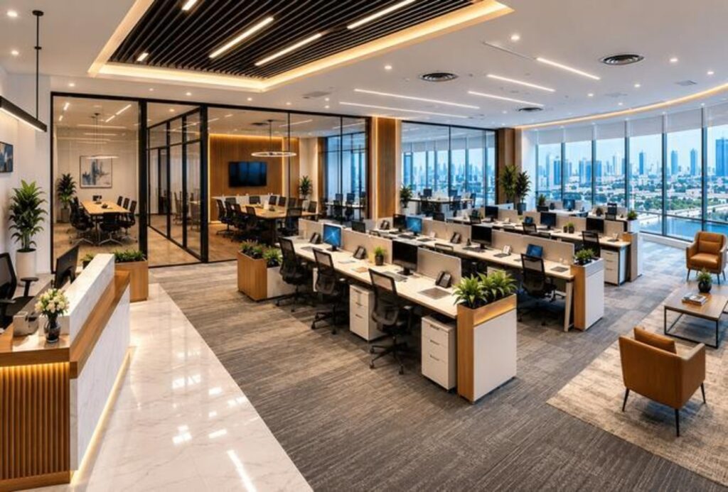 Sea view furnished office for rent in Al Salam Tower, Dubai Media City