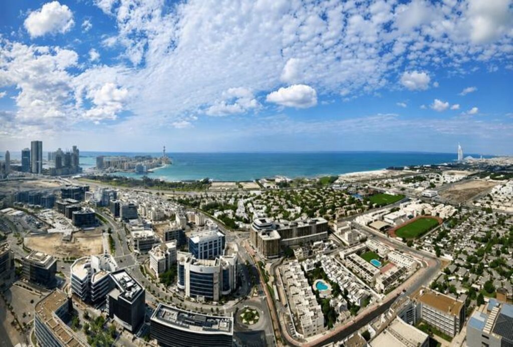 Sea view furnished office for rent in Al Salam Tower, Dubai Media City