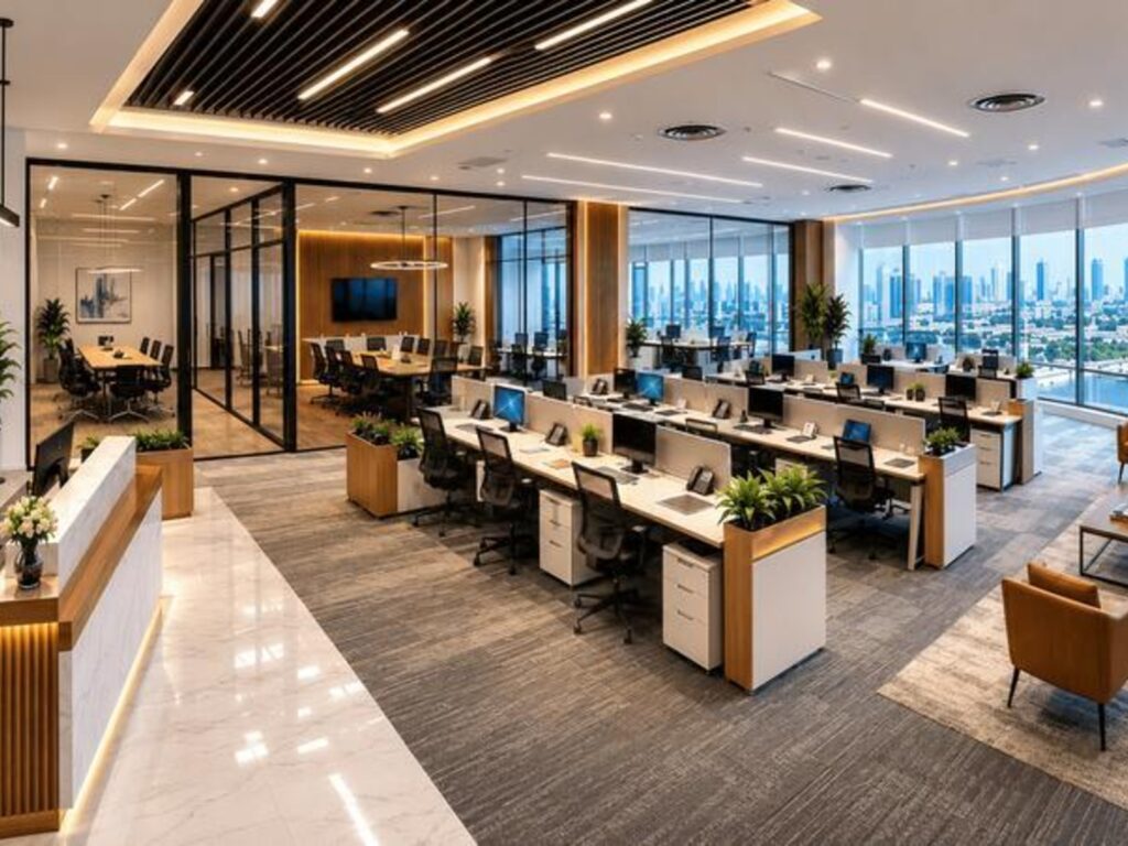 Office for Rent in Al Salam Tower, Dubai - reception and layout