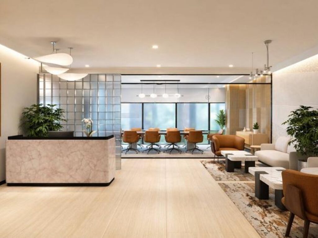 Office for Rent in Emaar Business Park Building, Dubai - reception and layout