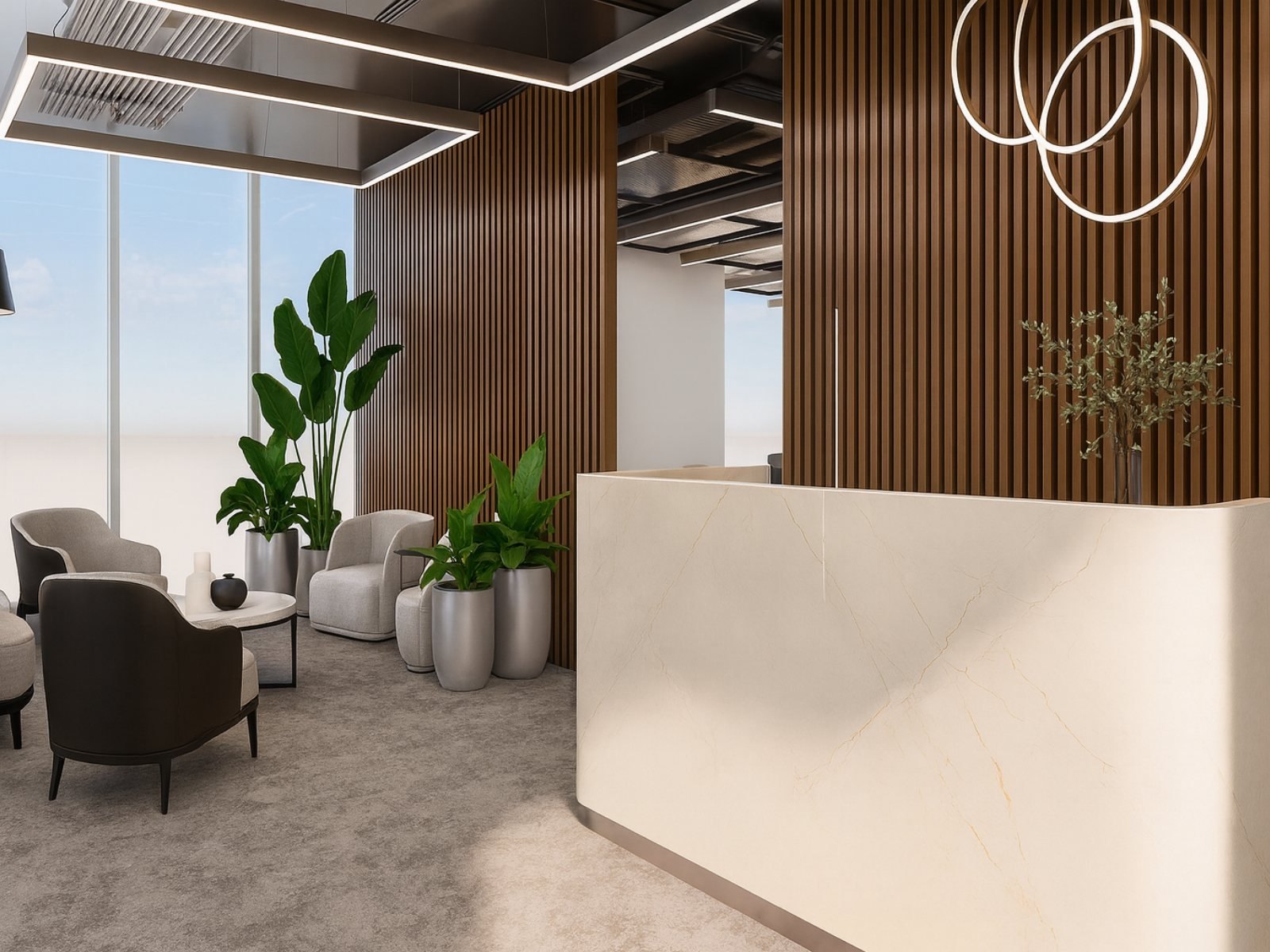 Office for Rent in The Greens, Dubai - reception and layout