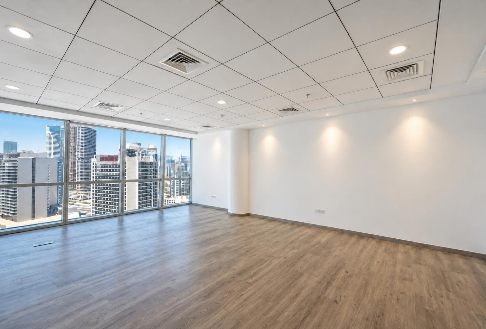 B2B Tower office floor with city view