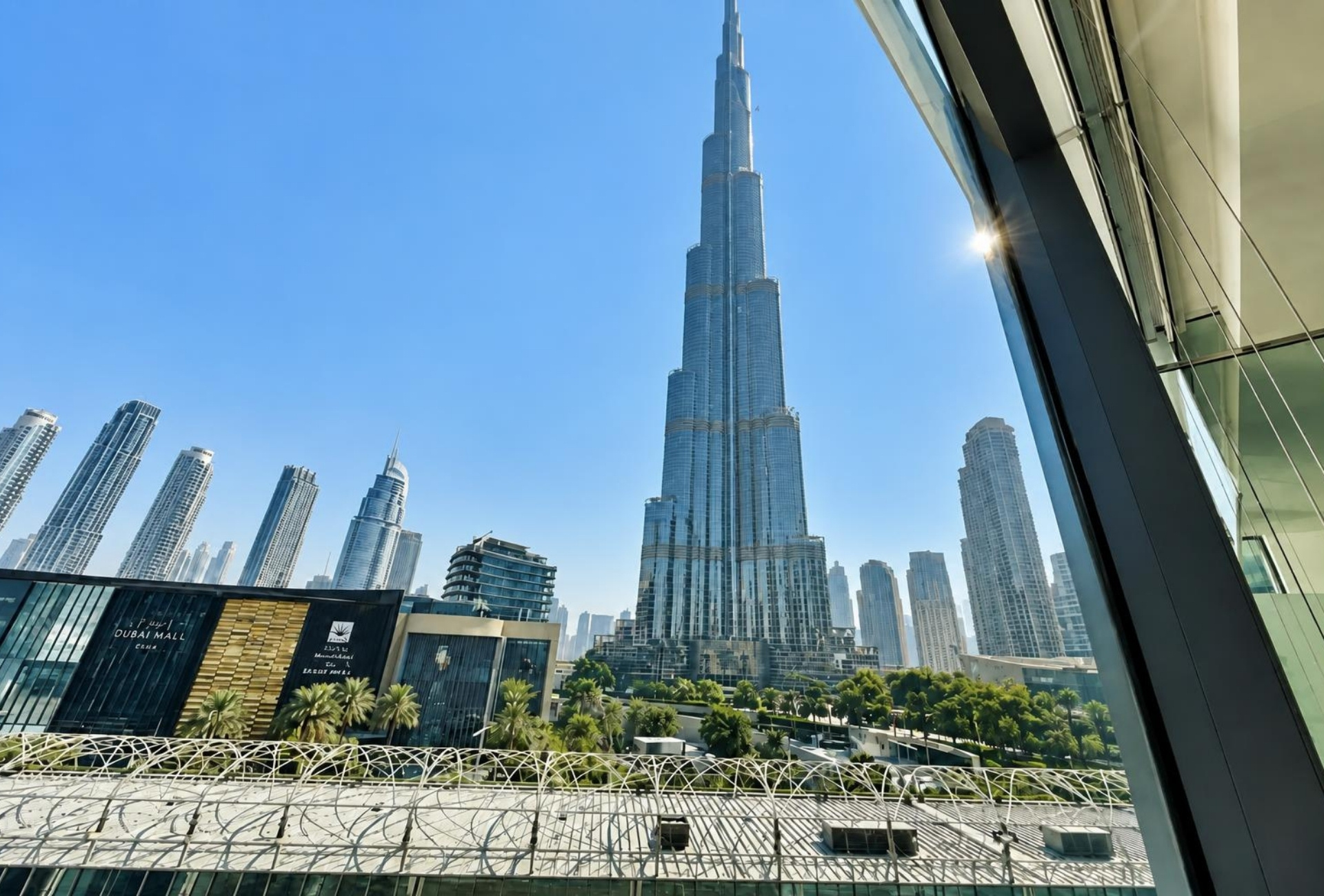 Burj Khalifa view from Boulevard Plaza 2 office window