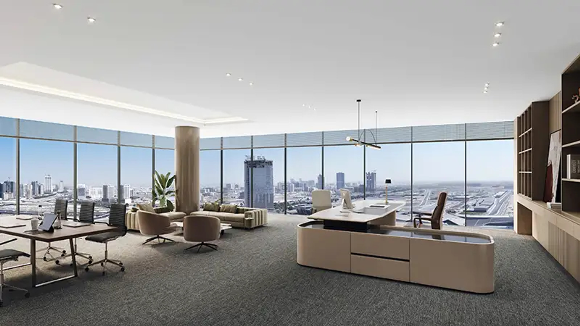 Capital One Motor City executive office interior, Dubai
