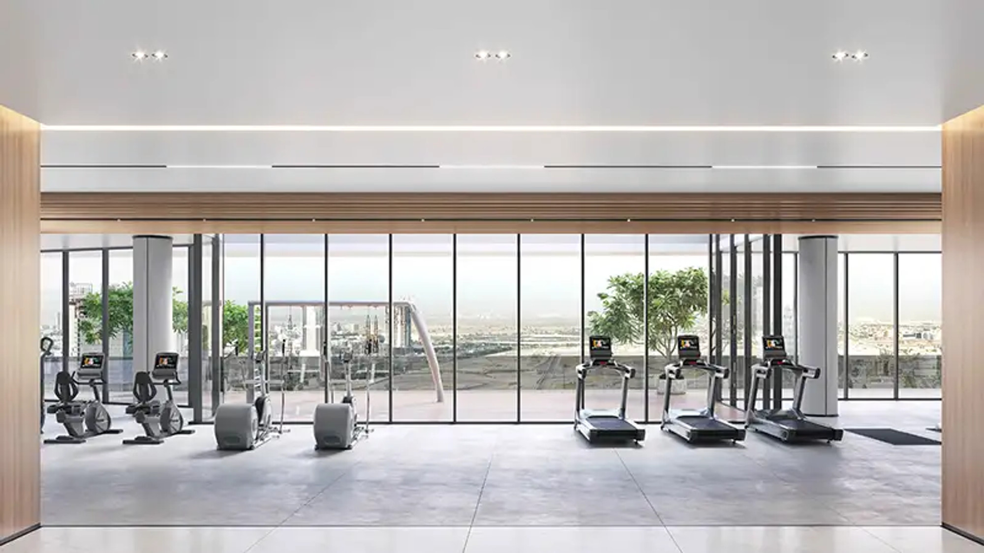 Capital One Motor City fitness area, Dubai
