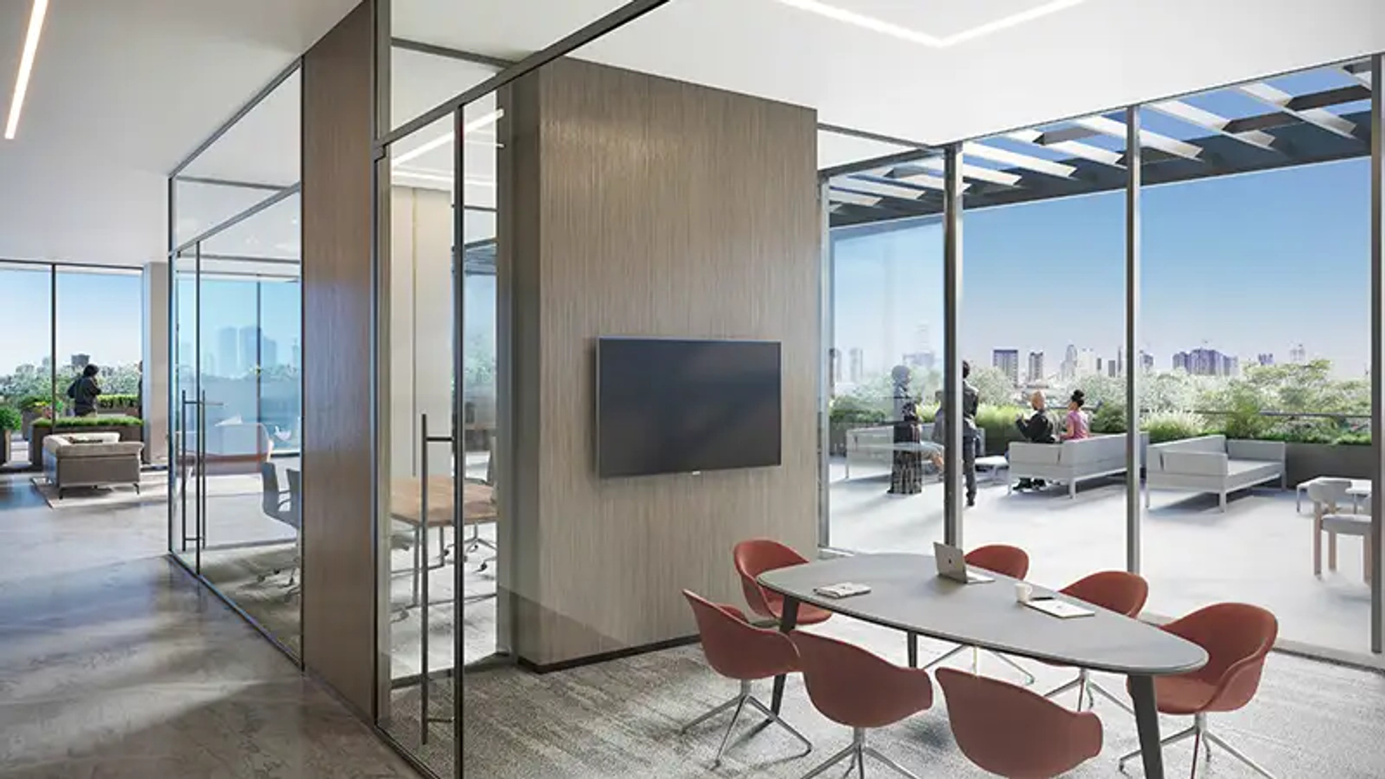 Capital One Motor City meeting room with terrace, Dubai