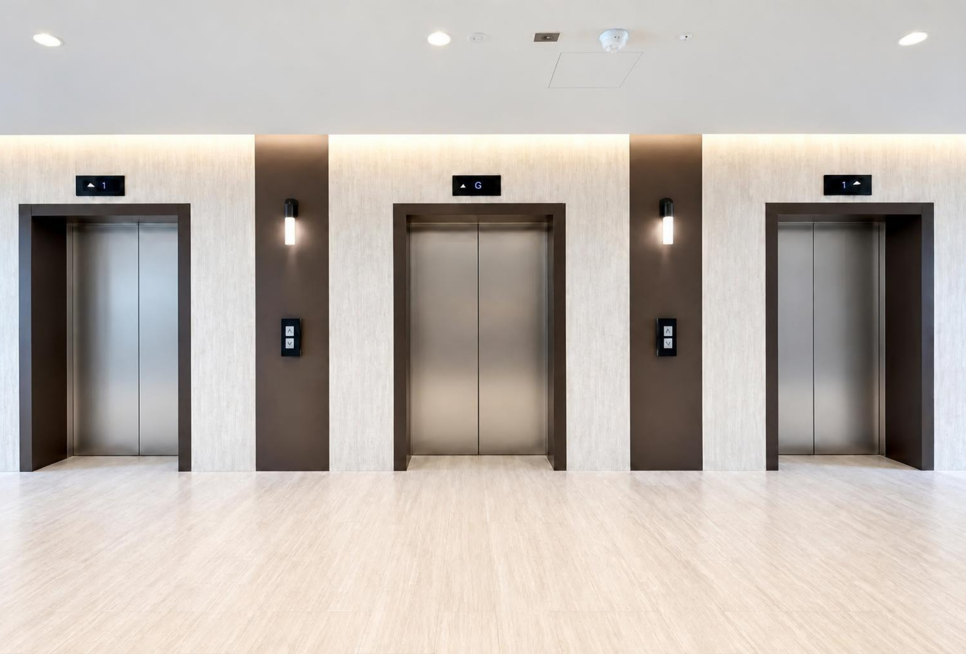 Lift lobby in Emaar Business Park Building 3