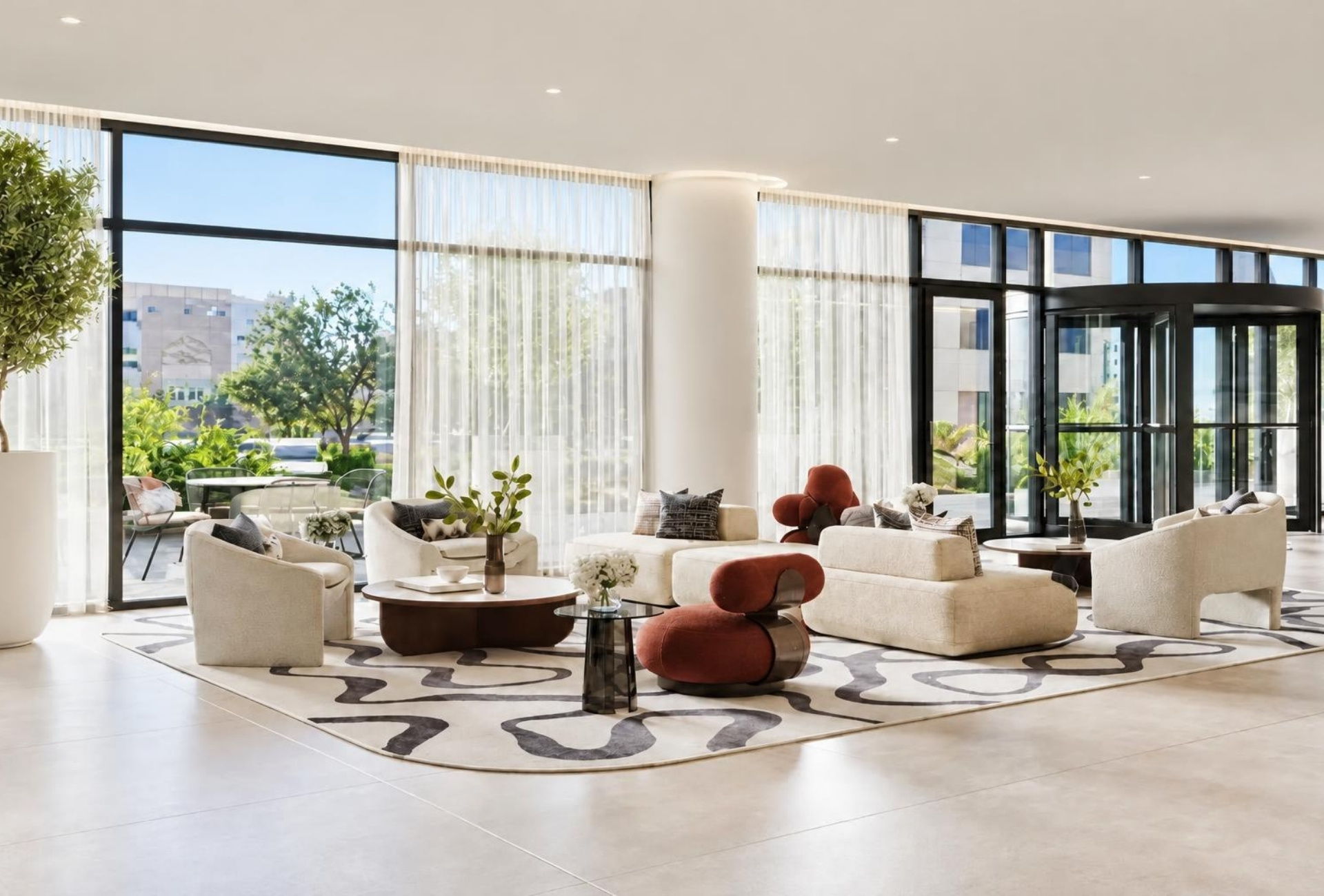 Ground floor lounge in Emaar Business Park Building 3