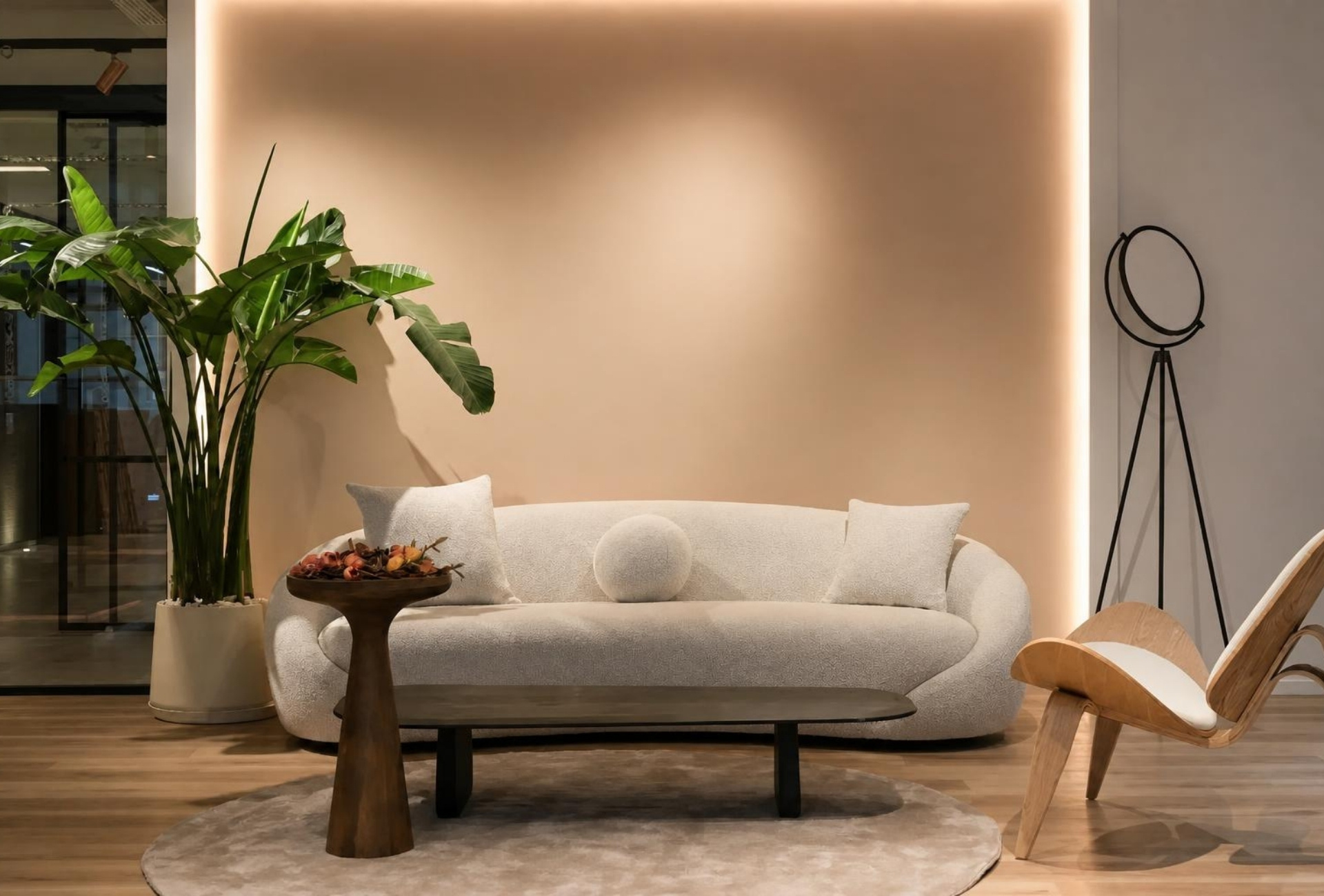 Reception lounge sofa in Emaar Business Park office