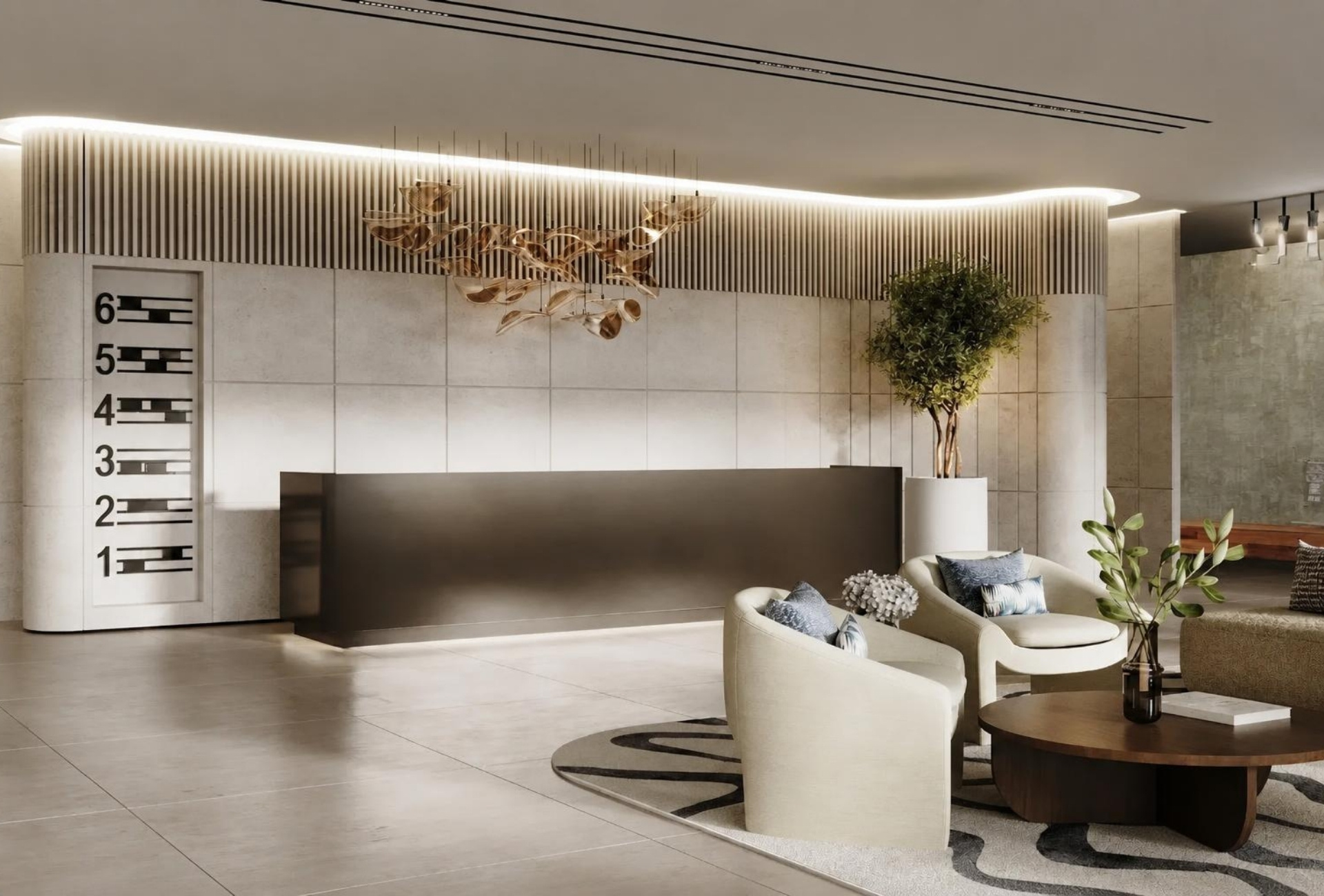 Building lobby and reception in Emaar Business Park