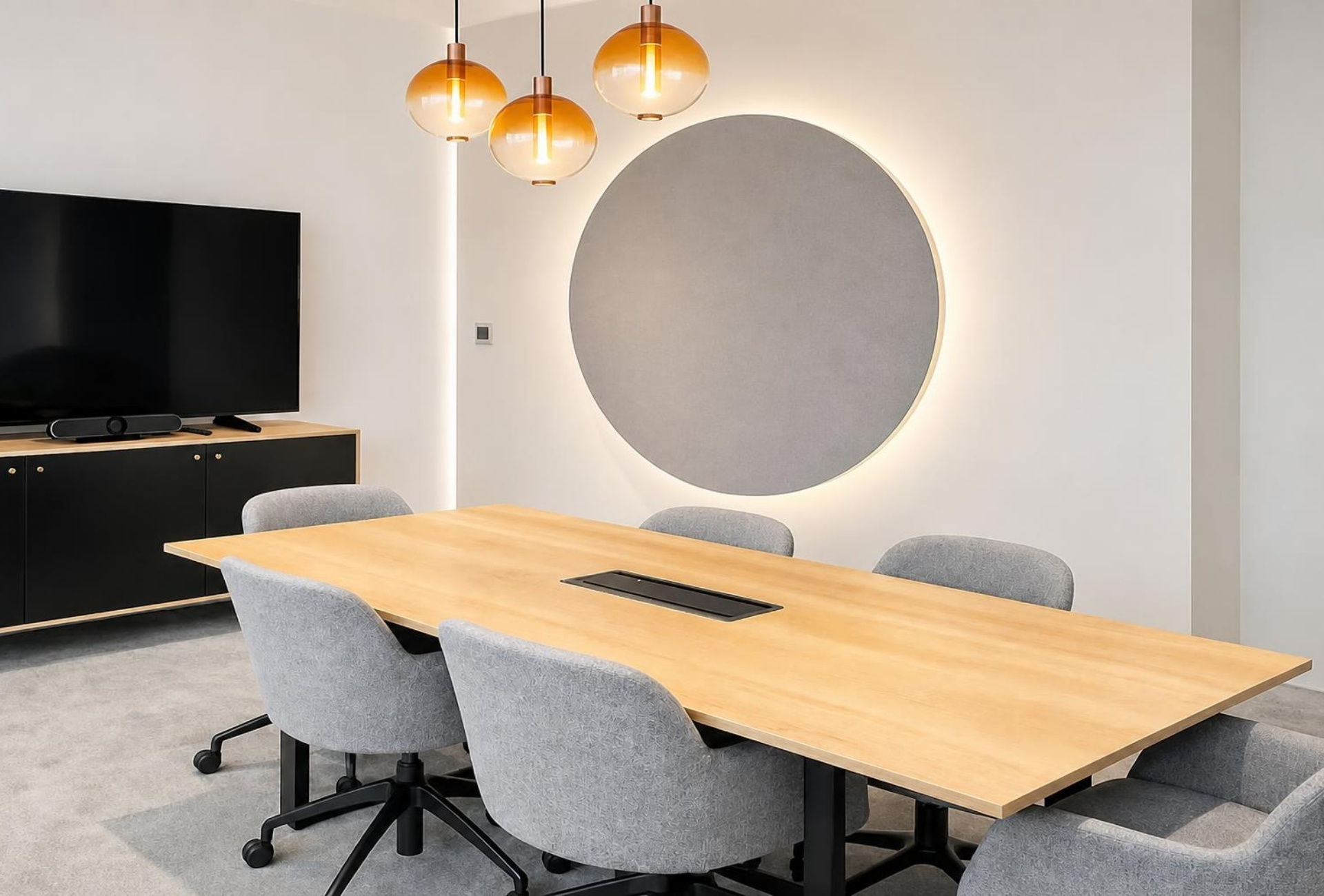 Boardroom in the Emaar Square Building 3 office for rent