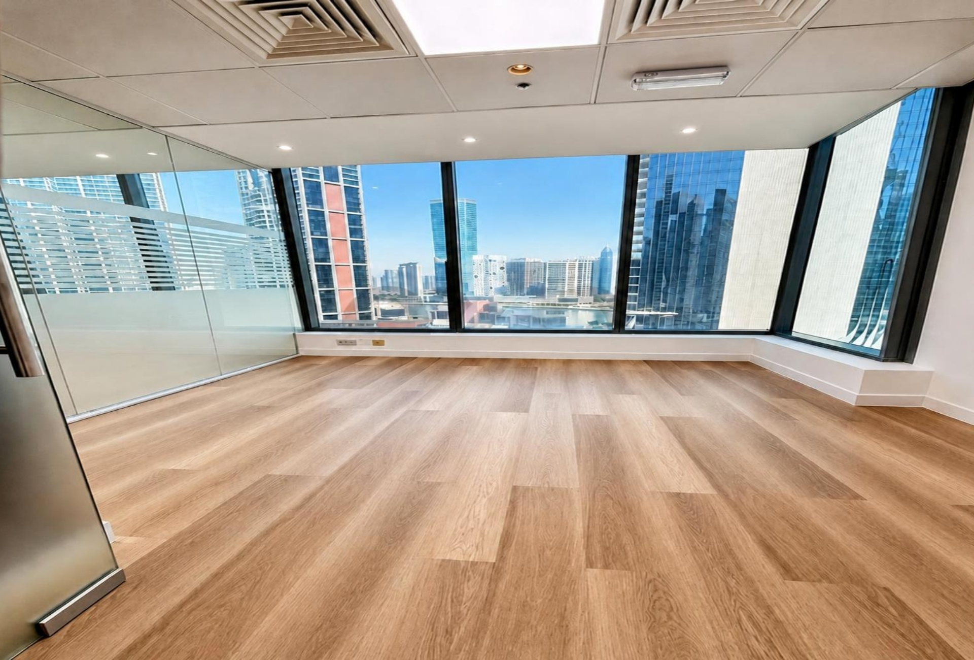 Open office floor with skyline views in Bayswater Business Bay