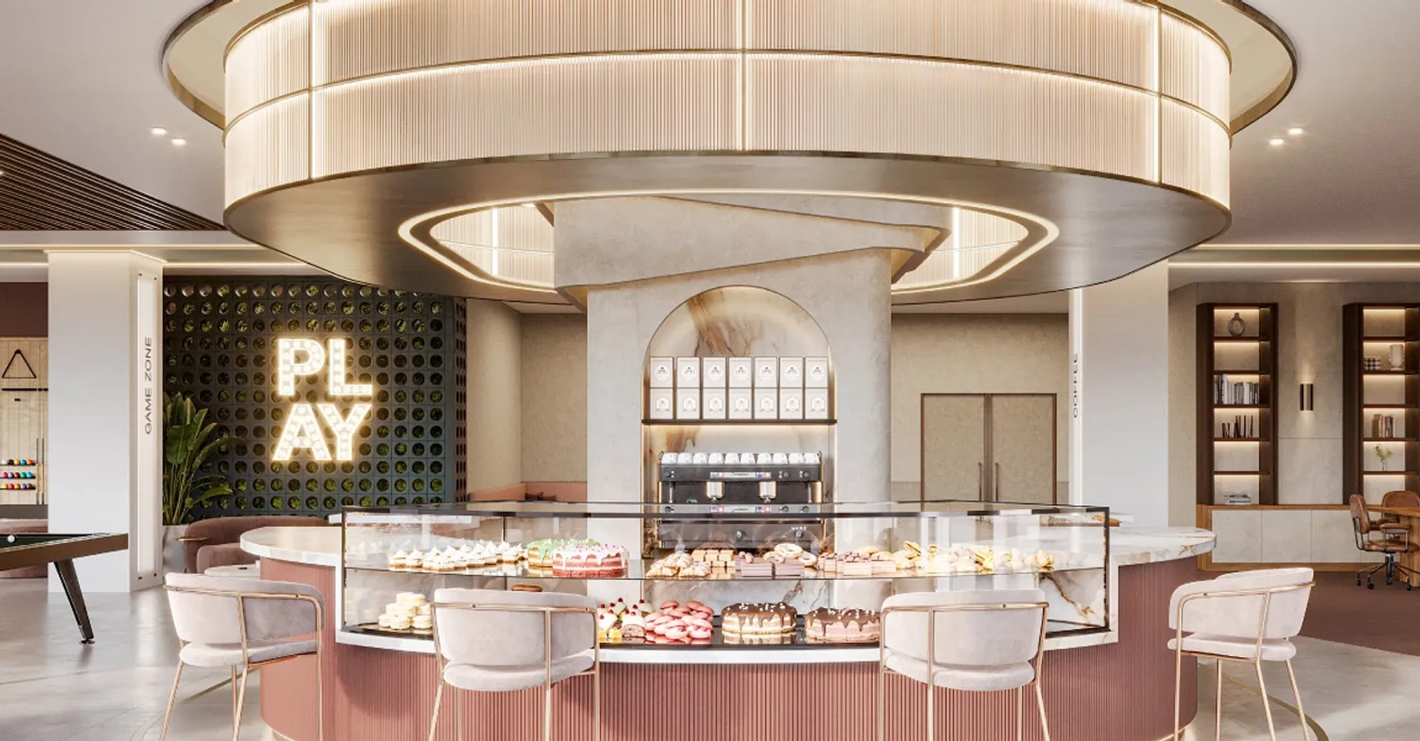 HQ by Arista Al Furjan cafe and pastry counter, Dubai