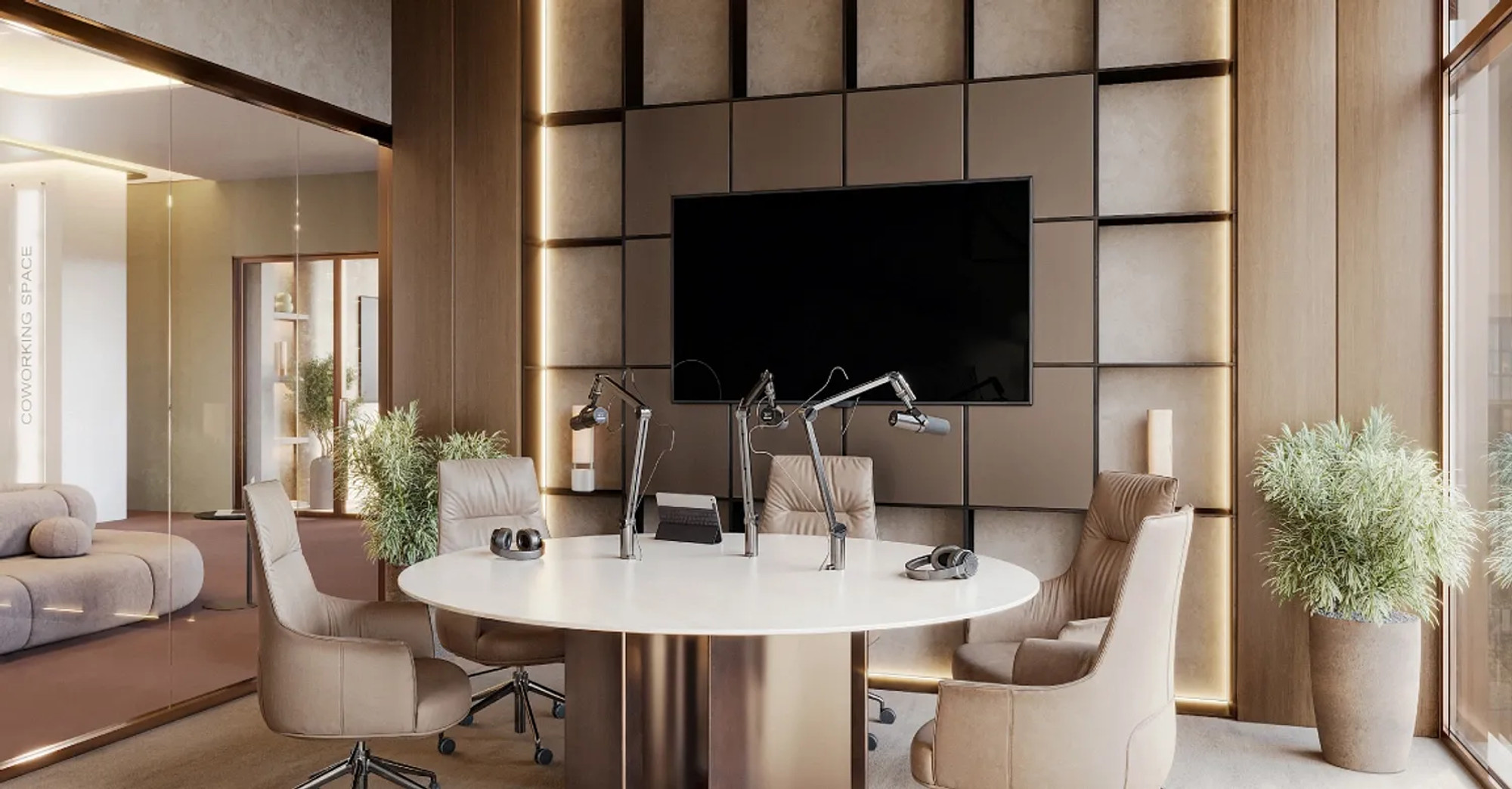 HQ by Arista Al Furjan meeting and podcast lounge, Dubai