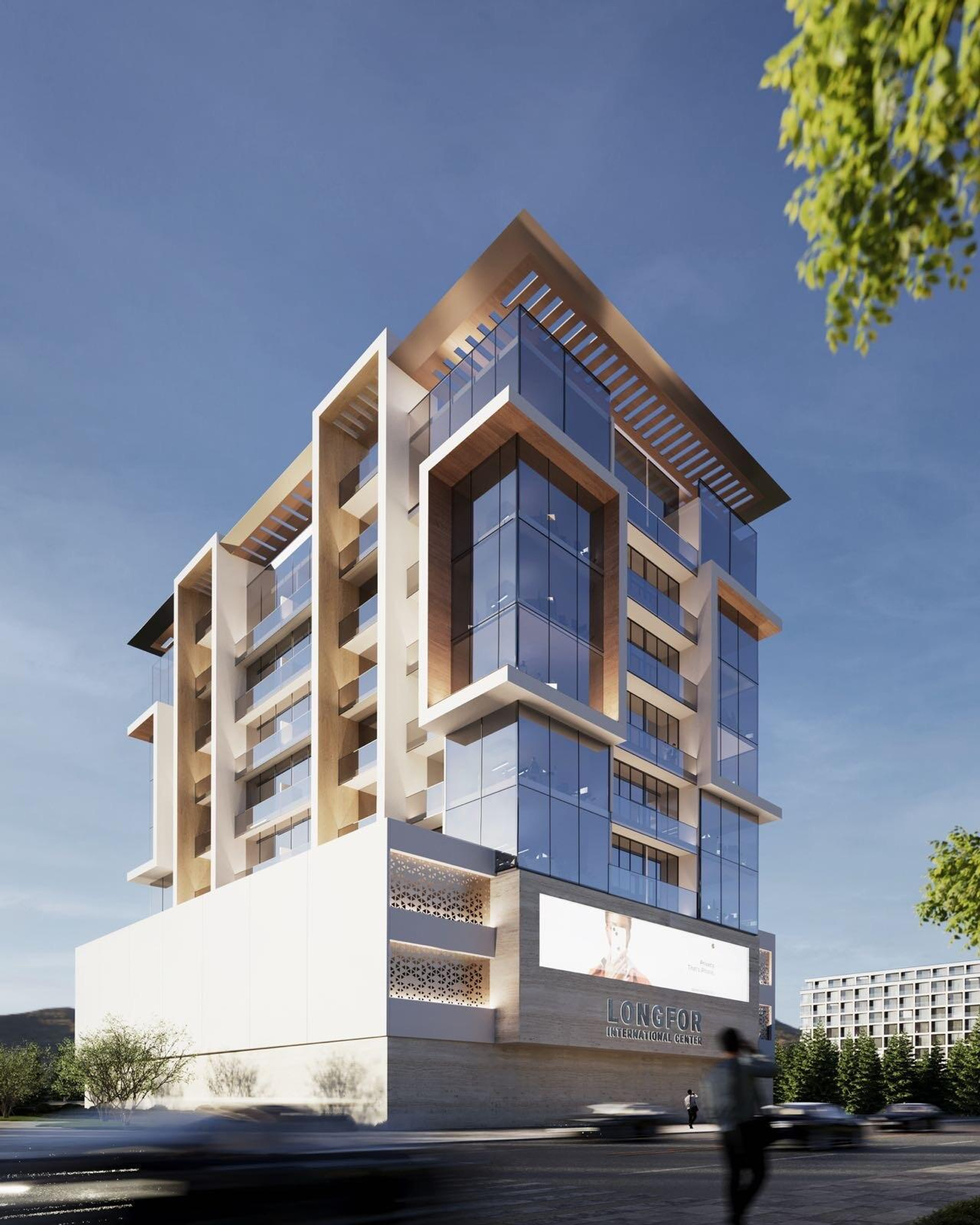 Longfor International Center office tower facade, Dubai
