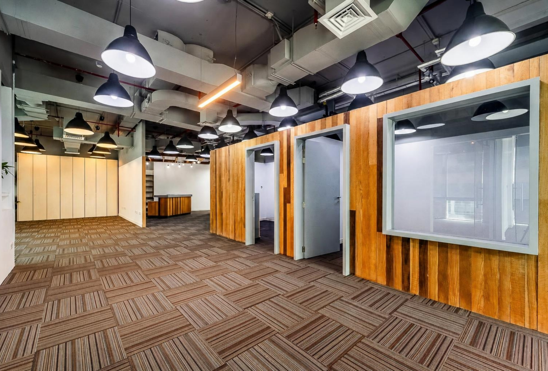 Partitioned cabins in office for rent in Bay Square Building 6