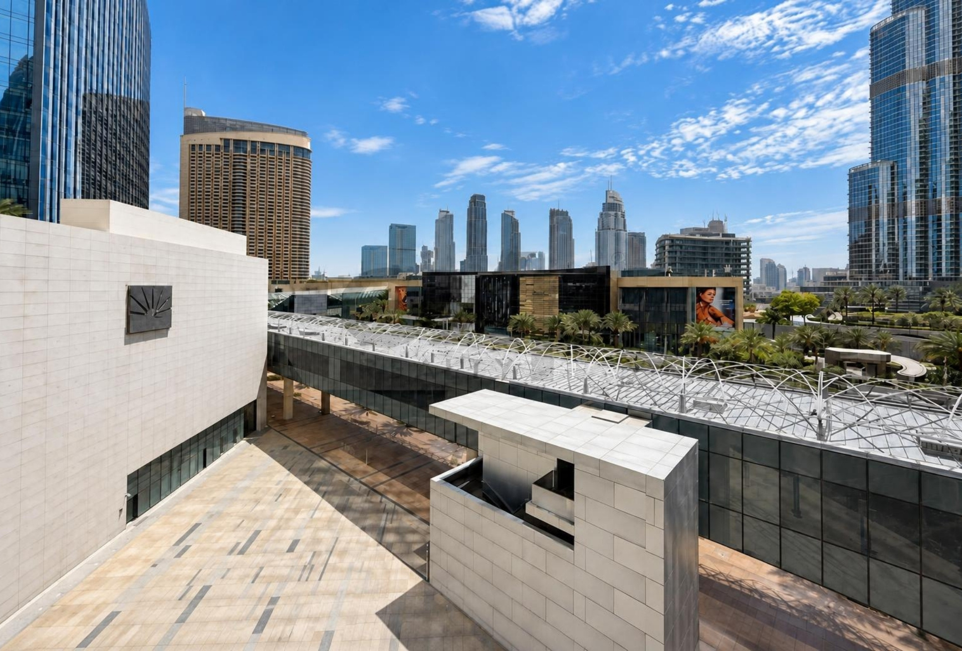 Terrace view from Boulevard Plaza 2 in Downtown Dubai