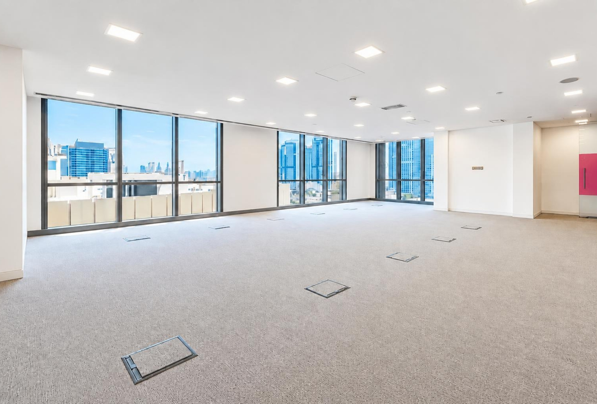 Open plan office floor in Marina Plaza