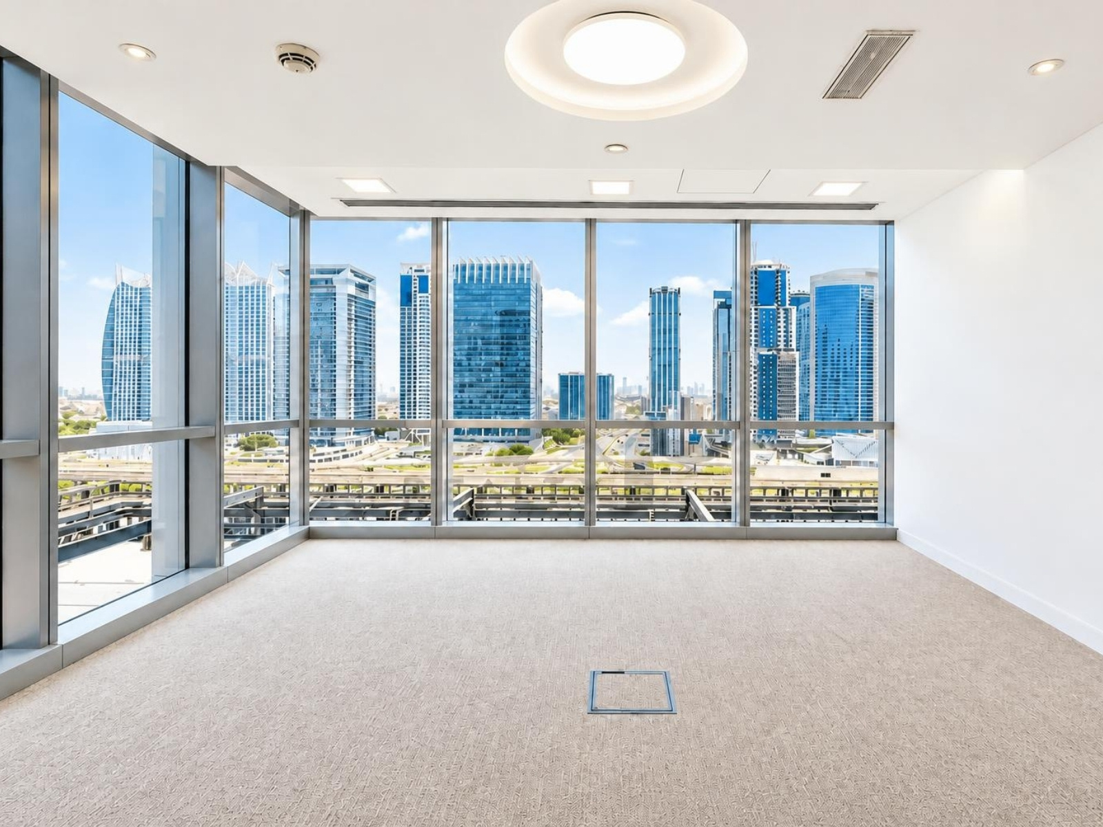 Office for rent in Marina Plaza, Dubai Marina, with marina views