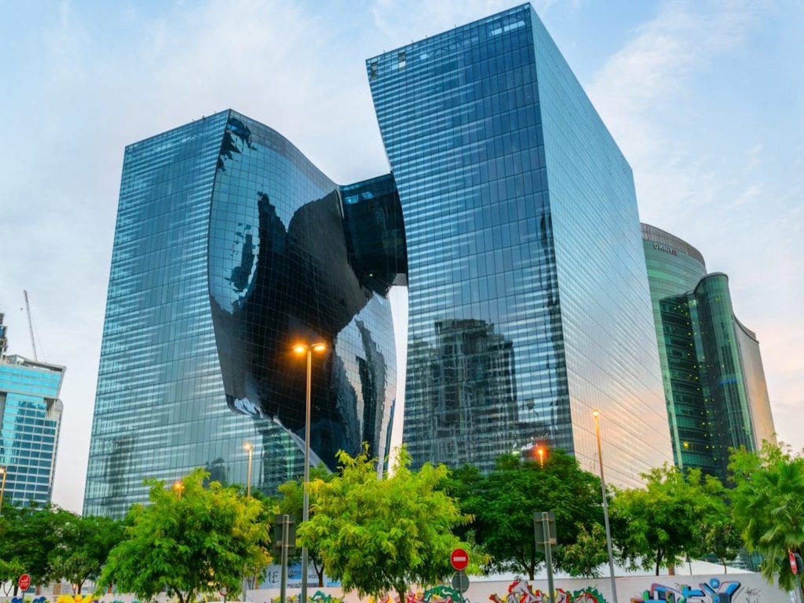 Exterior of The Opus by Omniyat office tower in Business Bay, Dubai