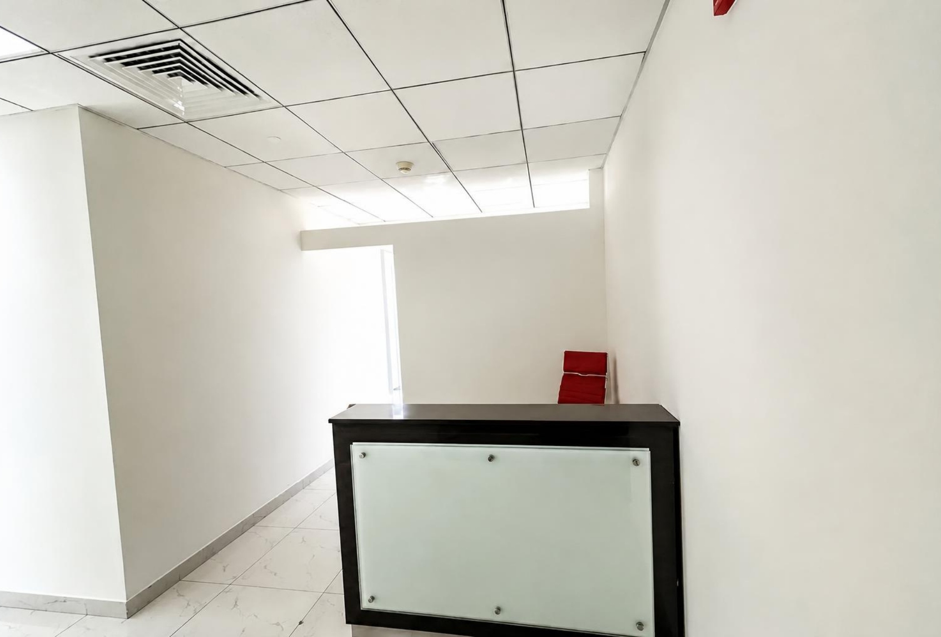 The Prism Business Bay reception desk