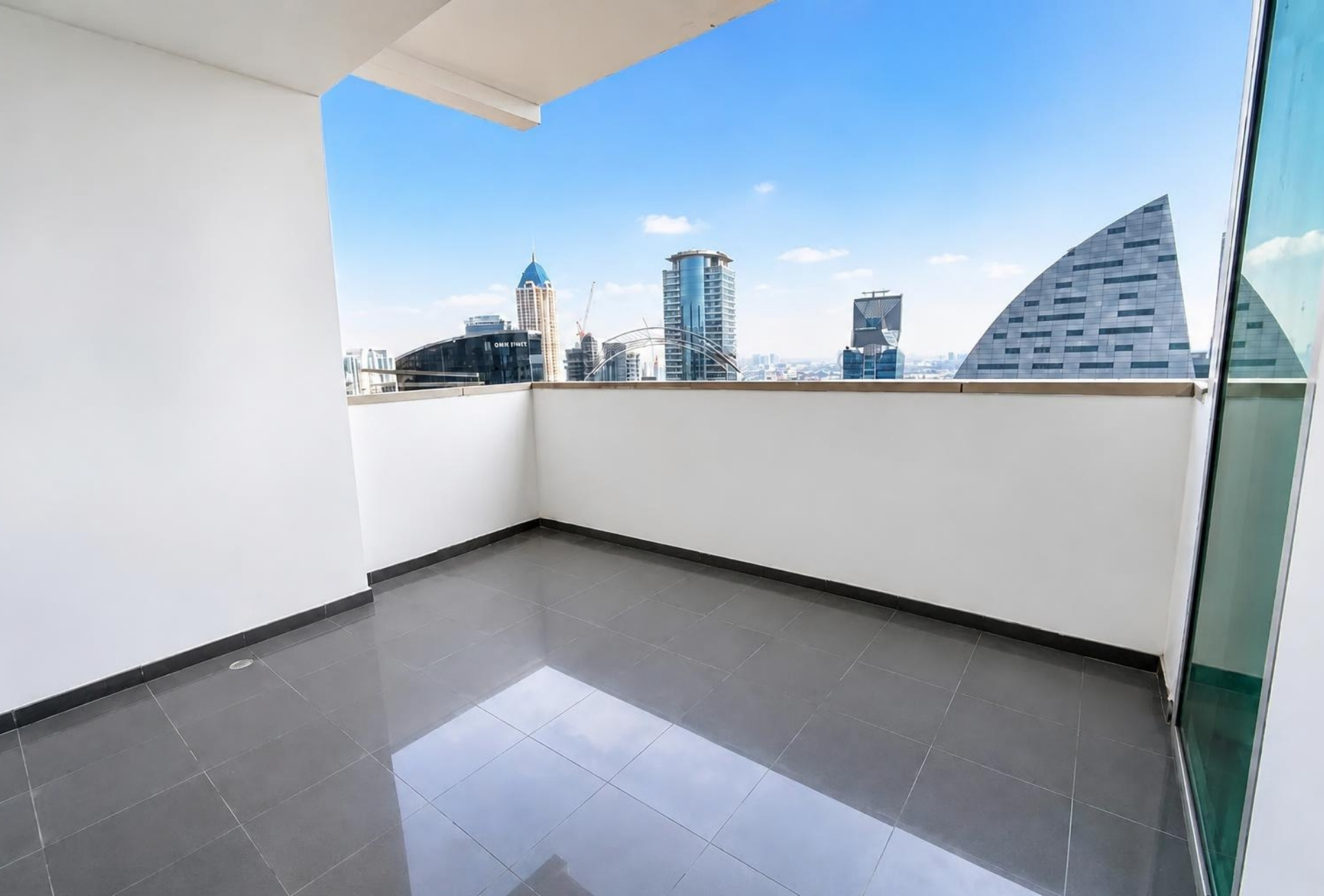 The Prism Business Bay balcony with city view