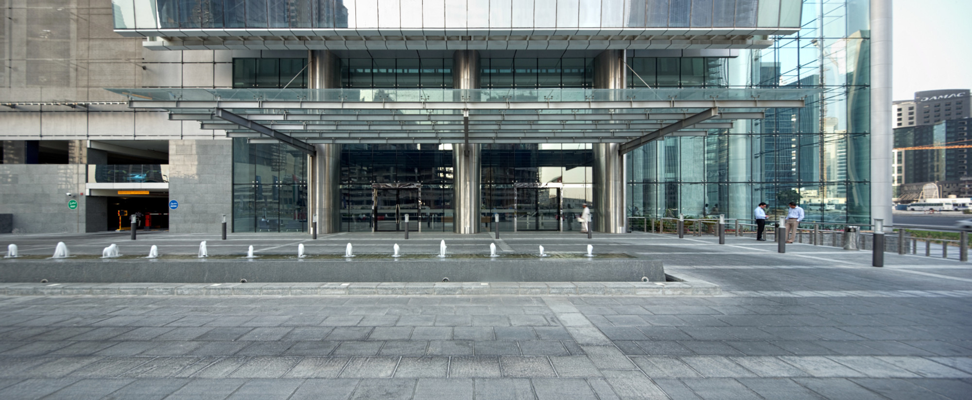 Vision Tower Business Bay office tower entrance canopy, Dubai